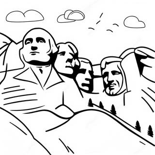 Beautiful Mount Rushmore Coloring Page 56533-45540