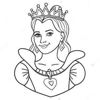 Queen Of Hearts Coloring Page 56542-45547