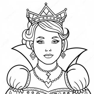 Queen Of Hearts Coloring Pages