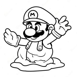 Ice Mario Coloring Pages