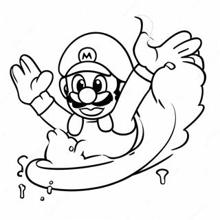 Ice Mario Sliding On Ice Coloring Page 56553-45556