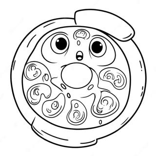 Funny Pizza With Big Eyes Coloring Page 56572-45566