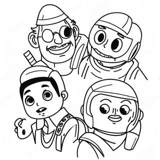 Adventurous Movie Characters Coloring Page 56623-45609