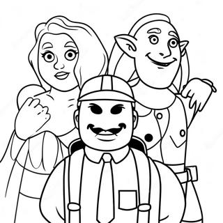 Adventurous Movie Characters Coloring Page 56623-45612