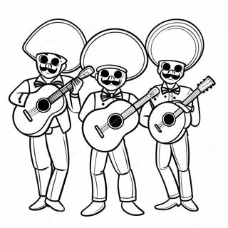 Colorful Mariachi Band Coloring Page 56663-45644