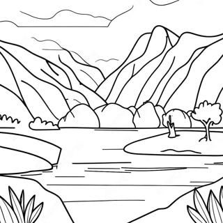 Norway Landscape Coloring Page 56702-45667