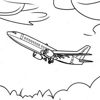 Southwest Airlines Plane Flying High Coloring Page 56713-45679