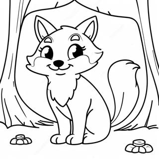 Cute Woodland Fox Coloring Page 5672-4695