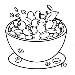 Colorful Beans In A Bowl Coloring Page 56743-45705