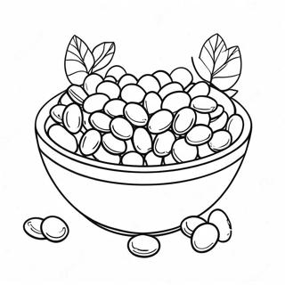 Colorful Beans In A Bowl Coloring Page 56743-45706