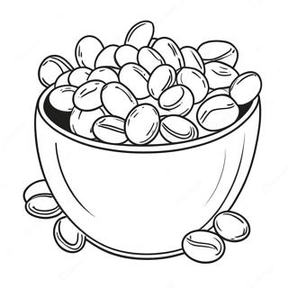 Colorful Beans In A Bowl Coloring Page 56743-45707