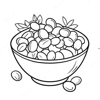 Colorful Beans In A Bowl Coloring Page 56743-45708