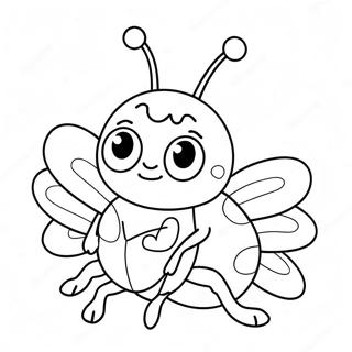 Cute Love Bug With Heart Coloring Page 56753-45714