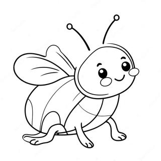 Cute Love Bug With Heart Coloring Page 56753-45715