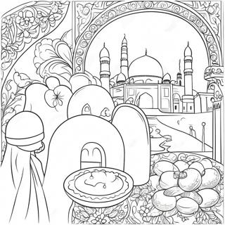 Eid Al Adha Celebration Coloring Page 56782-45735