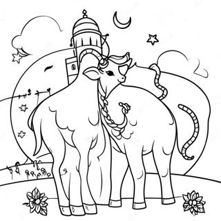 Eid Al Adha Celebration Coloring Page 56782-45736