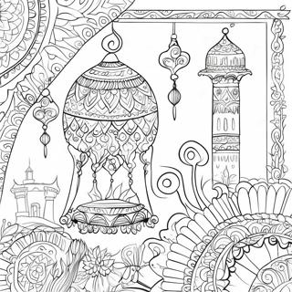 Colorful Eid Al Adha Decorations Coloring Page 56783-45738