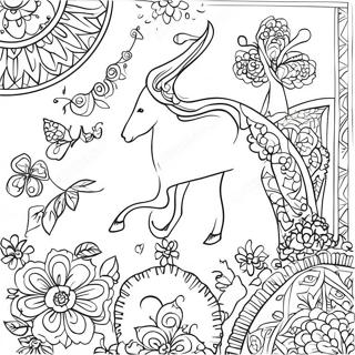 Colorful Eid Al Adha Decorations Coloring Page 56783-45739