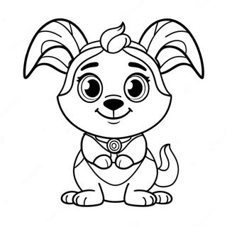 Skye In Spooky Costume Coloring Page 56803-45754