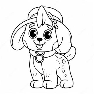 Skye In Spooky Costume Coloring Page 56803-45755