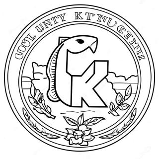 University Of Kentucky Logo Coloring Page 56812-45758