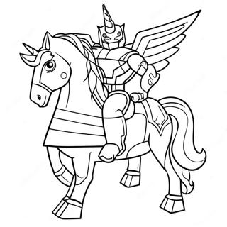 Unicorn Transformers Coloring Page 56822-45762