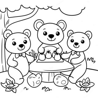 Teddy Bear Picnic Coloring Pages