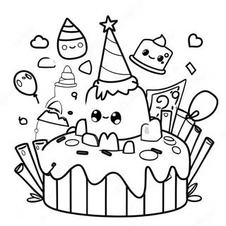 Fortnite Birthday Celebration Coloring Page 56842-45782