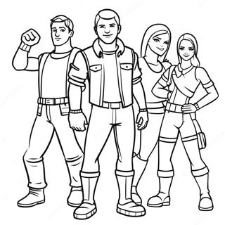 Fortnite Characters Party Coloring Page 56843-45787