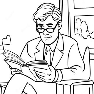 Atticus Finch Reading A Book Coloring Page 56863-45801