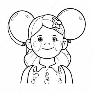 Ella With Colorful Balloons Coloring Page 56873-45810