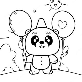 Cute Roblox Bear With Balloons Coloring Page 56883-45819