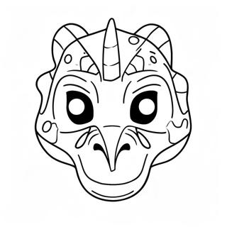 Colorful Dinosaur Mask Coloring Page 56903-45841