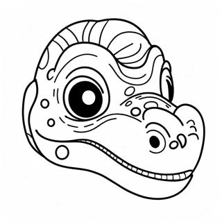 Colorful Dinosaur Mask Coloring Page 56903-45842