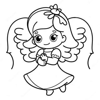 Precious Moments Angel Coloring Page 56912-45835