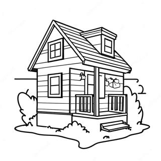 Tiny House Coloring Pages