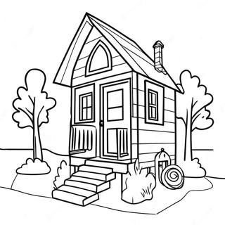 Tiny House Coloring Page 56932-45850