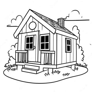 Tiny House Coloring Page 56932-45851