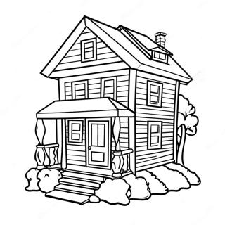 Tiny House Coloring Page 56932-45852