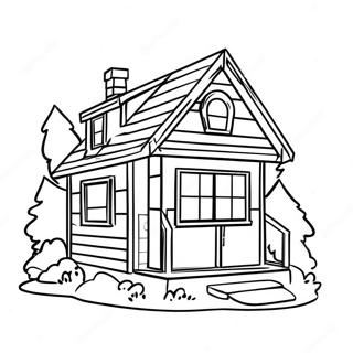 Cozy Tiny House Coloring Page 56933-45853