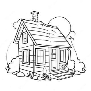 Cozy Tiny House Coloring Page 56933-45854