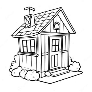 Cozy Tiny House Coloring Page 56933-45855