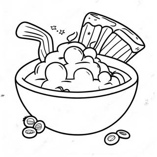 Cheesy Mac And Cheese Bowl Coloring Page 56943-45868