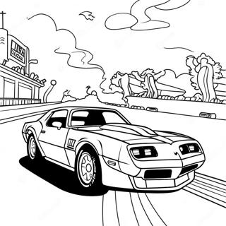 Trans Am Racing Scene Coloring Page 56953-45875