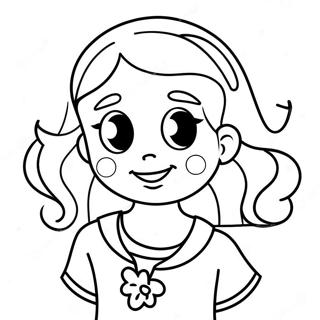 Cartoon Girl Coloring Pages