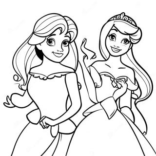 Charming Disney Princesses Coloring Page 56973-45892