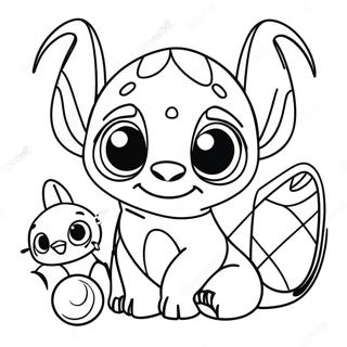 Stitch And Toothless Coloring Pages