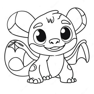 Adventurous Stitch And Toothless Coloring Page 57003-45913