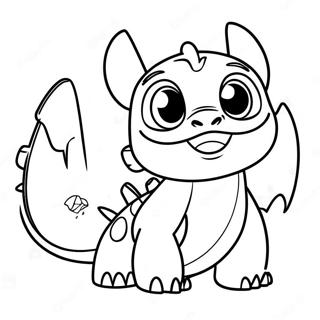 Adventurous Stitch And Toothless Coloring Page 57003-45915