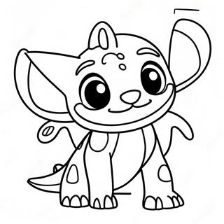 Adventurous Stitch And Toothless Coloring Page 57003-45916